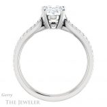 Oval Shaped Forever One Moissanite Engagement Ring #GTJ991-oval-fo-w