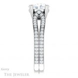 Oval Shaped Forever One Moissanite Engagement Ring #GTJ991-oval-fo-w