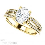 Oval Shaped Forever One Moissanite Engagement Ring #GTJ991-oval-fo-y 5 Oval Shaped Forever One Moissanite Engagement Ring #GTJ991-oval-fo-y