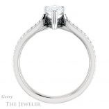 Pear Shaped Forever One Moissanite Engagement Ring #GTJ991-pear-fb-w 2 Pear Shaped Forever Brilliant Moissanite Engagement Ring #GTJ991-pear-fb-w