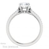 Round Cut Forever One Moissanite Engagement Ring #GTJ991-round-fo-w 2 Round Cut Forever One Moissanite Engagement Ring #GTJ991-round-fo-w