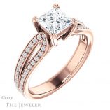 Princess Cut Forever One Moissanite Engagement Ring #GTJ991-square-fo-r 4 Princess Cut Forever One Moissanite Engagement Ring #GTJ991-square-fo-r