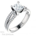 Princess Cut Forever One Moissanite Engagement Ring #GTJ991-square-fo-w 4 Princess Cut Forever One Moissanite Engagement Ring #GTJ991-square-fo-w