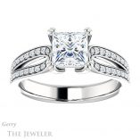 Princess Cut Forever One Moissanite Engagement Ring #GTJ991-square-fo-w 1 Princess Cut Forever One Moissanite Engagement Ring #GTJ991-square-fo-w