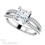 Princess Cut Forever One Moissanite Engagement Ring #GTJ991-square-fo-w 5 Princess Cut Forever One Moissanite Engagement Ring #GTJ991-square-fo-w