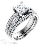 Princess Cut Forever One Moissanite Engagement Ring #GTJ991-square-fo-w 6 Princess Cut Forever One Moissanite Engagement Ring #GTJ991-square-fo-w