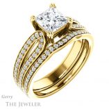 Princess Cut Forever One Moissanite Engagement Ring #GTJ991-square-fo-y 6 Princess Cut Forever One Moissanite Engagement Ring #GTJ991-square-fo-y