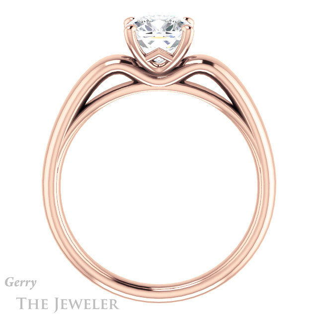 Cushion Cut Forever One Moissanite Engagement Ring #GTJ993-cushion-fo-r
