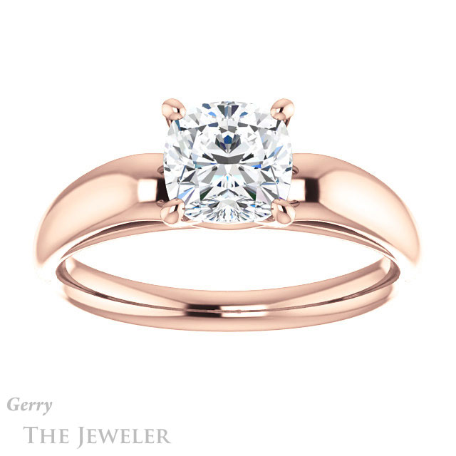 Cushion Cut Forever One Moissanite Engagement Ring #GTJ993-cushion-fo-r