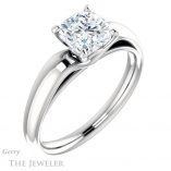 Cushion Cut Forever One Moissanite Engagement Ring #GTJ993-cushion-fo-w 4 Cushion Cut Forever One Moissanite Engagement Ring #GTJ993-cushion-fo-w