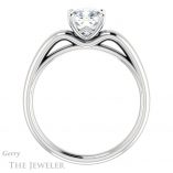 Cushion Cut Forever One Moissanite Engagement Ring #GTJ993-cushion-fo-w 2 Cushion Cut Forever One Moissanite Engagement Ring #GTJ993-cushion-fo-w