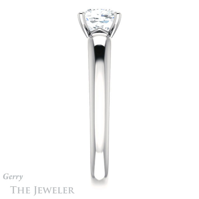 Cushion Cut Forever One Moissanite Engagement Ring #GTJ993-cushion-fo-w 3 Cushion Cut Forever One Moissanite Engagement Ring #GTJ993-cushion-fo-w