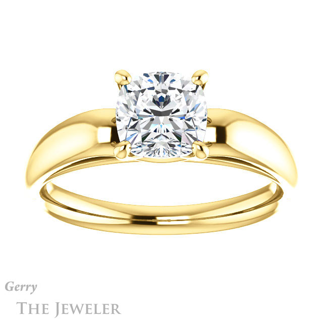 Cushion Cut Forever One Moissanite Engagement Ring #GTJ993-cushion-fo-y