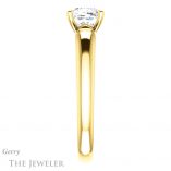 Cushion Cut Forever One Moissanite Engagement Ring #GTJ993-cushion-fo-y 3 Cushion Cut Forever One Moissanite Engagement Ring #GTJ993-cushion-fo-y