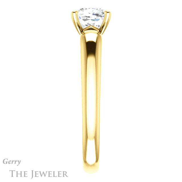 Cushion Cut Forever One Moissanite Engagement Ring #GTJ993-cushion-fo-y 3 Cushion Cut Forever One Moissanite Engagement Ring #GTJ993-cushion-fo-y