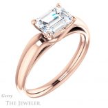 Emerald Cut Forever One Moissanite Engagement Ring #GTJ993-emerald-fb-r 4 Emerald Cut Forever Brilliant Moissanite Engagement Ring #GTJ993-emerald-fb-r