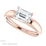 Emerald Cut Forever One Moissanite Engagement Ring #GTJ993-emerald-fb-r 5 Emerald Cut Forever Brilliant Moissanite Engagement Ring #GTJ993-emerald-fb-r