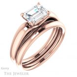 Emerald Cut Forever One Moissanite Engagement Ring #GTJ993-emerald-fb-r 6 Emerald Cut Forever Brilliant Moissanite Engagement Ring #GTJ993-emerald-fb-r