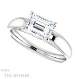 Emerald Cut Forever One Moissanite Engagement Ring #GTJ993-emerald-fb-w 5 Emerald Cut Forever Brilliant Moissanite Engagement Ring #GTJ993-emerald-fb-w