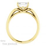 Emerald Cut Forever One Moissanite Engagement Ring #GTJ993-emerald-fb-y 2 Emerald Cut Forever Brilliant Moissanite Engagement Ring #GTJ993-emerald-fb-y