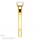 Emerald Cut Forever One Moissanite Engagement Ring #GTJ993-emerald-fb-y 3 Emerald Cut Forever Brilliant Moissanite Engagement Ring #GTJ993-emerald-fb-y
