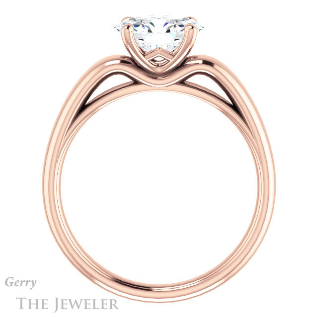 Oval Shaped Forever One Moissanite Engagement Ring #GTJ993-oval-fo-r 2 Oval Shaped Forever One Moissanite Engagement Ring #GTJ993-oval-fo-r