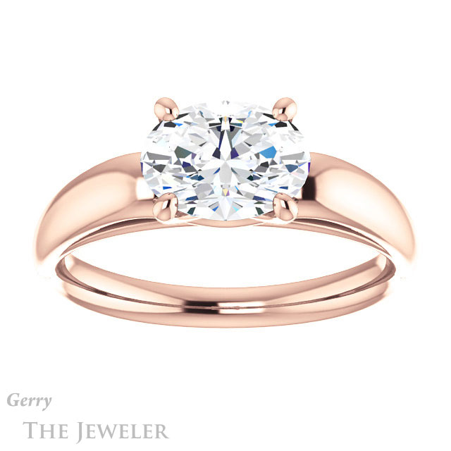 Oval Shaped Forever One Moissanite Engagement Ring #GTJ993-oval-fo-r 1 Oval Shaped Forever One Moissanite Engagement Ring #GTJ993-oval-fo-r