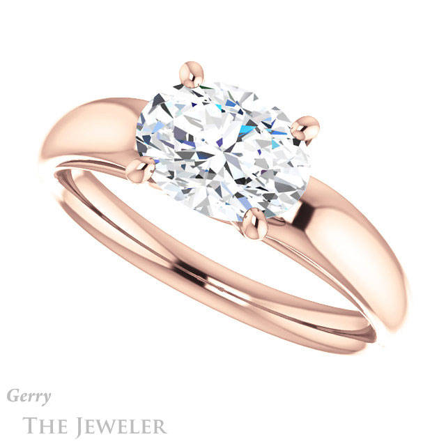 Oval Shaped Forever One Moissanite Engagement Ring #GTJ993-oval-fo-r 5 Oval Shaped Forever One Moissanite Engagement Ring #GTJ993-oval-fo-r