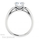 Oval Shaped Forever One Moissanite Engagement Ring #GTJ993-oval-fo-w