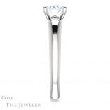 Oval Shaped Forever One Moissanite Engagement Ring #GTJ993-oval-fo-w
