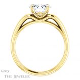 Oval Shaped Forever One Moissanite Engagement Ring #GTJ993-oval-fo-y 2 Oval Shaped Forever One Moissanite Engagement Ring #GTJ993-oval-fo-y