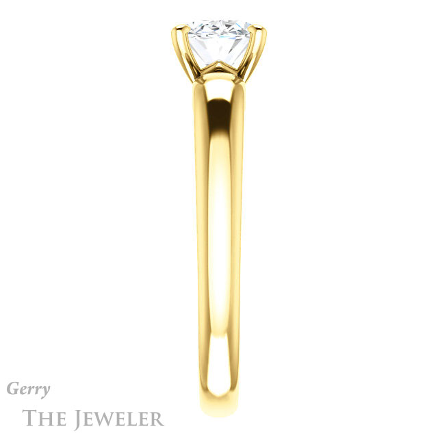 Oval Shaped Forever One Moissanite Engagement Ring #GTJ993-oval-fo-y 3 Oval Shaped Forever One Moissanite Engagement Ring #GTJ993-oval-fo-y