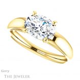 Oval Shaped Forever One Moissanite Engagement Ring #GTJ993-oval-fo-y 5 Oval Shaped Forever One Moissanite Engagement Ring #GTJ993-oval-fo-y