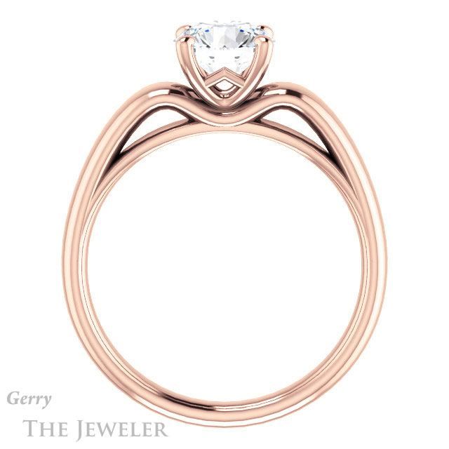 Round Cut Forever One Moissanite Engagement Ring #GTJ993-round-fo-r 2 Round Cut Forever One Moissanite Engagement Ring #GTJ993-round-fo-r