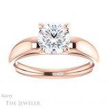 Round Cut Forever One Moissanite Engagement Ring #GTJ993-round-fo-r 1 Round Cut Forever One Moissanite Engagement Ring #GTJ993-round-fo-r