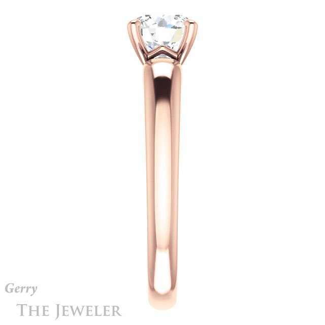 Round Cut Forever One Moissanite Engagement Ring #GTJ993-round-fo-r 3 Round Cut Forever One Moissanite Engagement Ring #GTJ993-round-fo-r