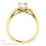 Round Cut Forever One Moissanite Engagement Ring #GTJ993-round-fo-y