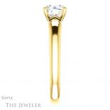 Round Cut Forever One Moissanite Engagement Ring #GTJ993-round-fo-y