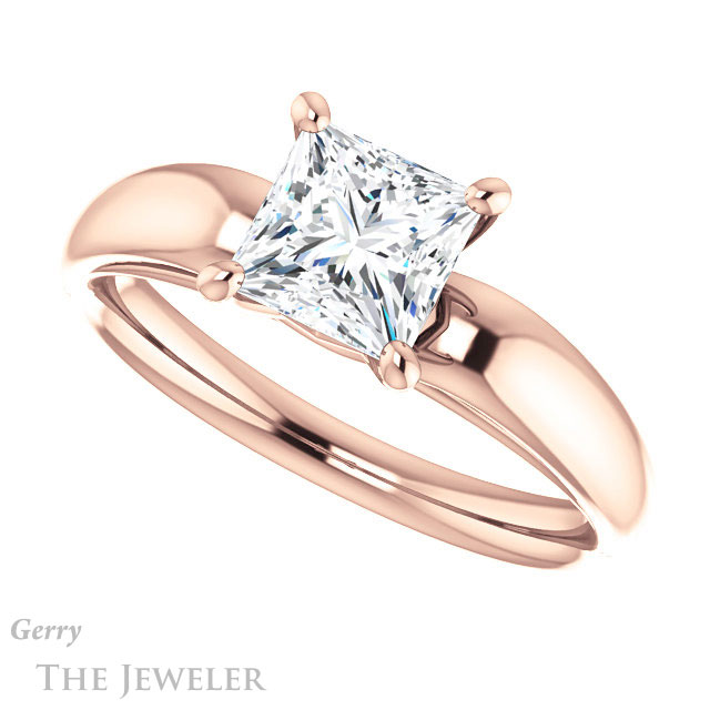 Princess Cut Forever One Moissanite Engagement Ring #GTJ993-square-fo-r 5 Princess Cut Forever One Moissanite Engagement Ring #GTJ993-square-fo-r