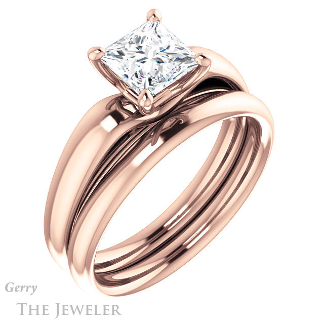 Princess Cut Forever One Moissanite Engagement Ring #GTJ993-square-fo-r 6 Princess Cut Forever One Moissanite Engagement Ring #GTJ993-square-fo-r