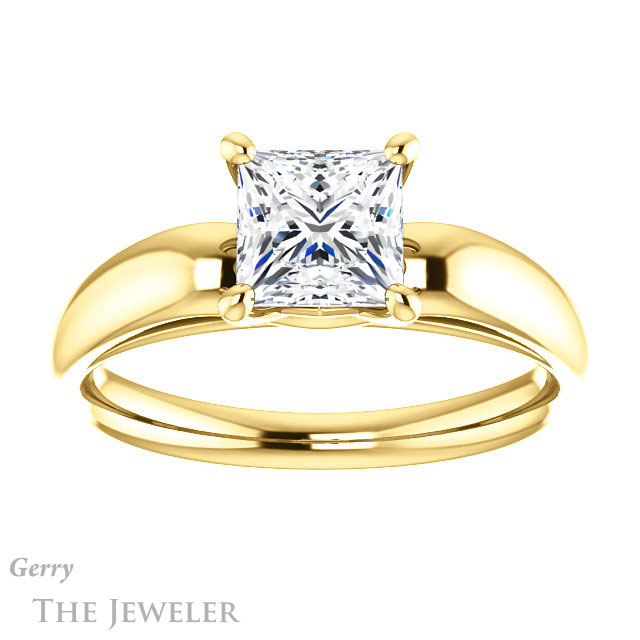 Princess Cut Forever One Moissanite Engagement Ring #GTJ993-square-fo-y 1 Princess Cut Forever One Moissanite Engagement Ring #GTJ993-square-fo-y