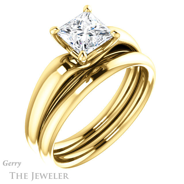 Princess Cut Forever One Moissanite Engagement Ring #GTJ993-square-fo-y 6 Princess Cut Forever One Moissanite Engagement Ring #GTJ993-square-fo-y