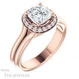 Cushion Cut Forever One Moissanite Engagement Ring #GTJ994-cushion-fo-r