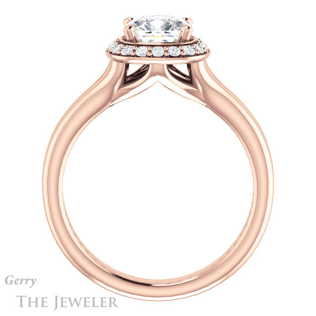 Cushion Cut Forever One Moissanite Engagement Ring #GTJ994-cushion-fo-r