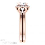 Cushion Cut Forever One Moissanite Engagement Ring #GTJ994-cushion-fo-r