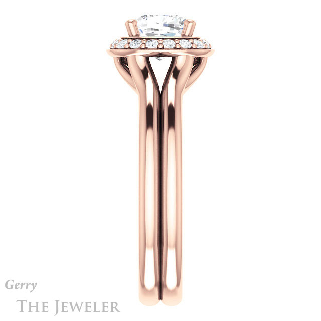 Cushion Cut Forever One Moissanite Engagement Ring #GTJ994-cushion-fo-r