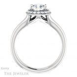 Cushion Cut Forever One Moissanite Engagement Ring #GTJ994-cushion-fo-w 2 Cushion Cut Forever One Moissanite Engagement Ring #GTJ994-cushion-fo-w