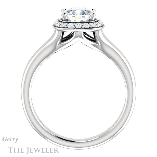 Cushion Cut Forever One Moissanite Engagement Ring #GTJ994-cushion-fo-w