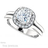 Cushion Cut Forever One Moissanite Engagement Ring #GTJ994-cushion-fo-w 5 Cushion Cut Forever One Moissanite Engagement Ring #GTJ994-cushion-fo-w