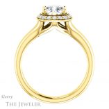 Cushion Cut Forever One Moissanite Engagement Ring #GTJ994-cushion-fo-y